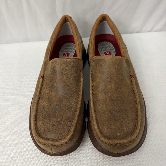 Twisted X Shoes Mens Size 7 M Crossover Slip On EVA Bomber Casual Brown Leather - Picture 3 of 11